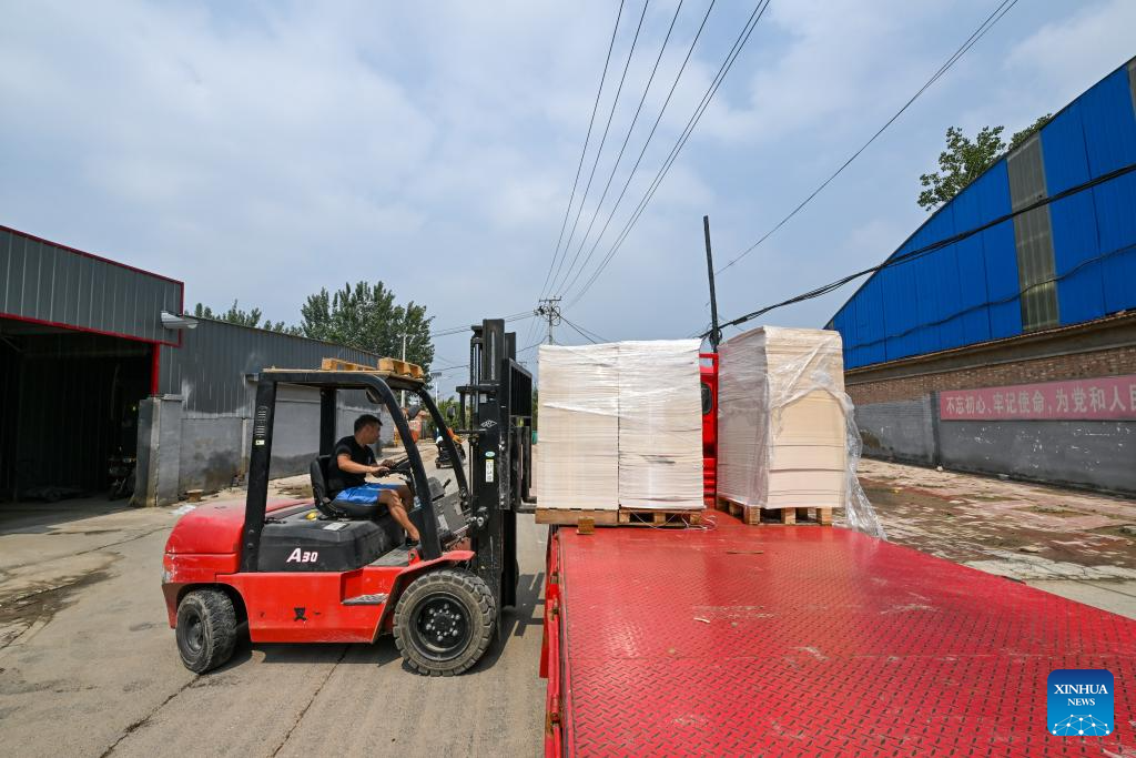 Flood-affected villagers return home in China's Tianjin