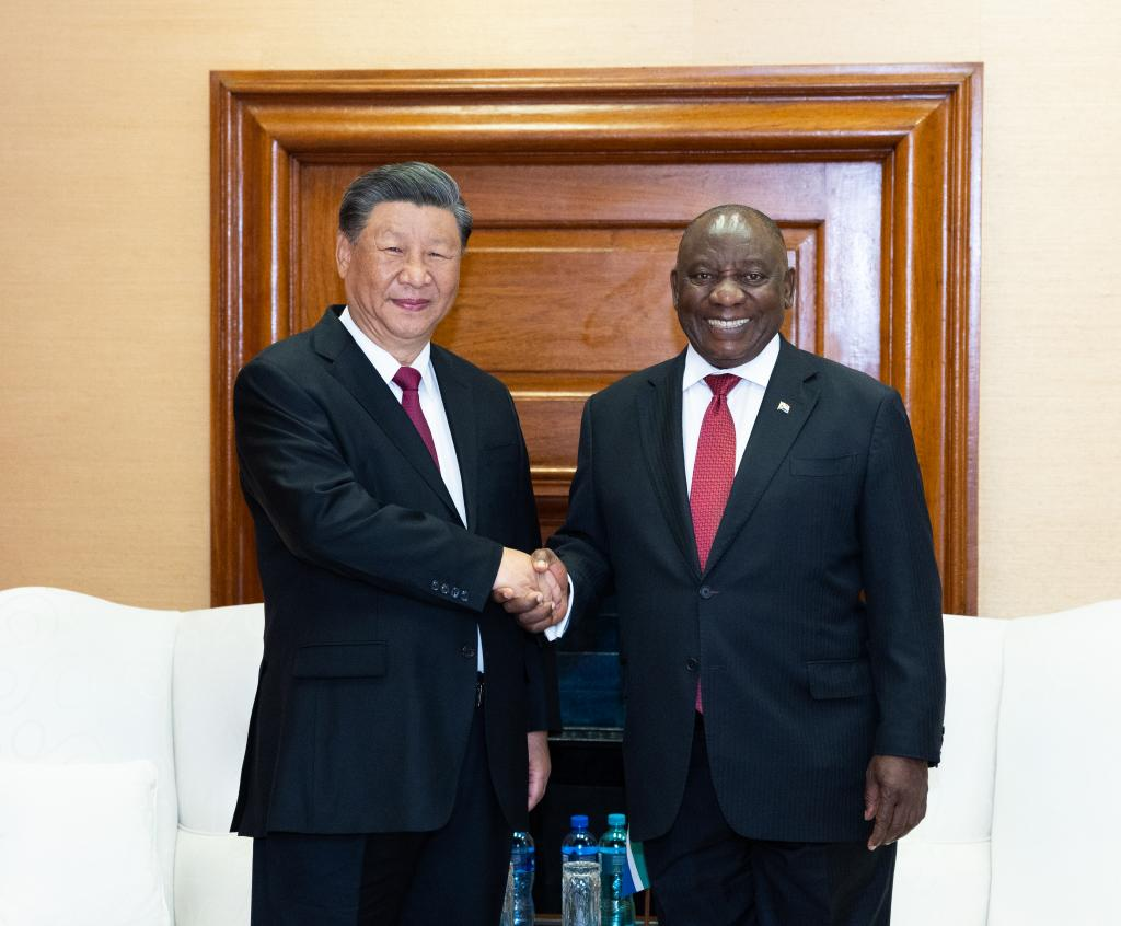 Xi calls on China, S. Africa to strengthen four partnerships in golden era