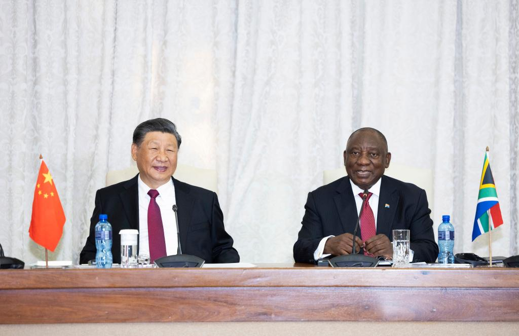 Xi calls on China, S. Africa to strengthen four partnerships in golden era