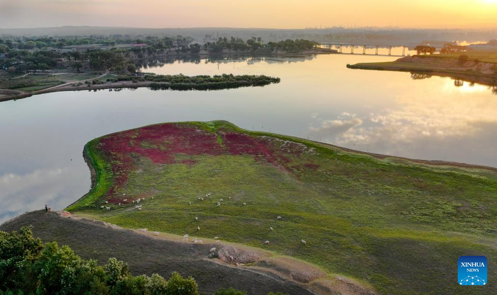 Scenery of Luhe River in Jingbian County, NW China
