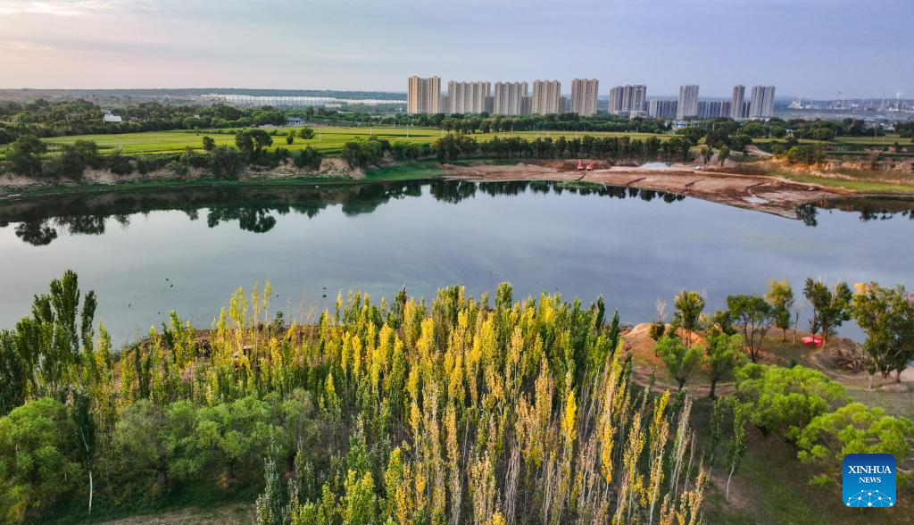 Scenery of Luhe River in Jingbian County, NW China