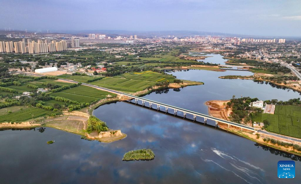 Scenery of Luhe River in Jingbian County, NW China