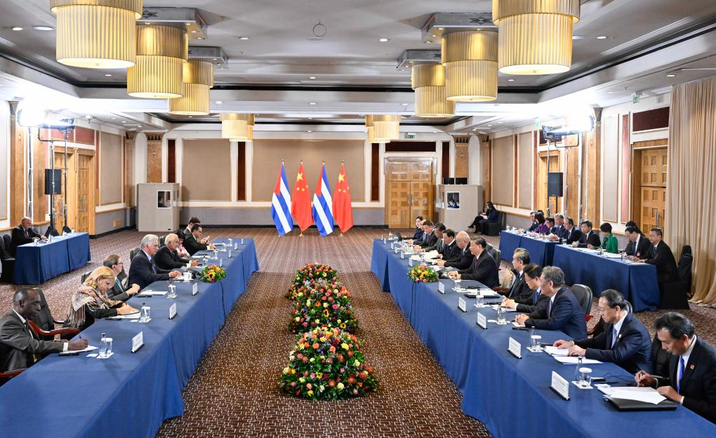 Xi pledges China's continuous support for Cuba in opposing interference