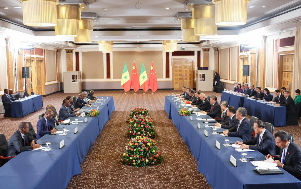 Xi meets Senegalese president in Johannesburg