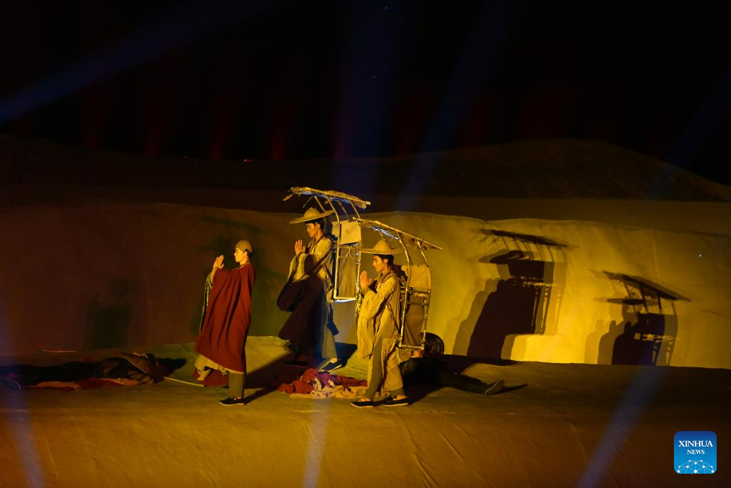 Cultural plays reflecting history and culture of Dunhuang held in Gansu, NW China