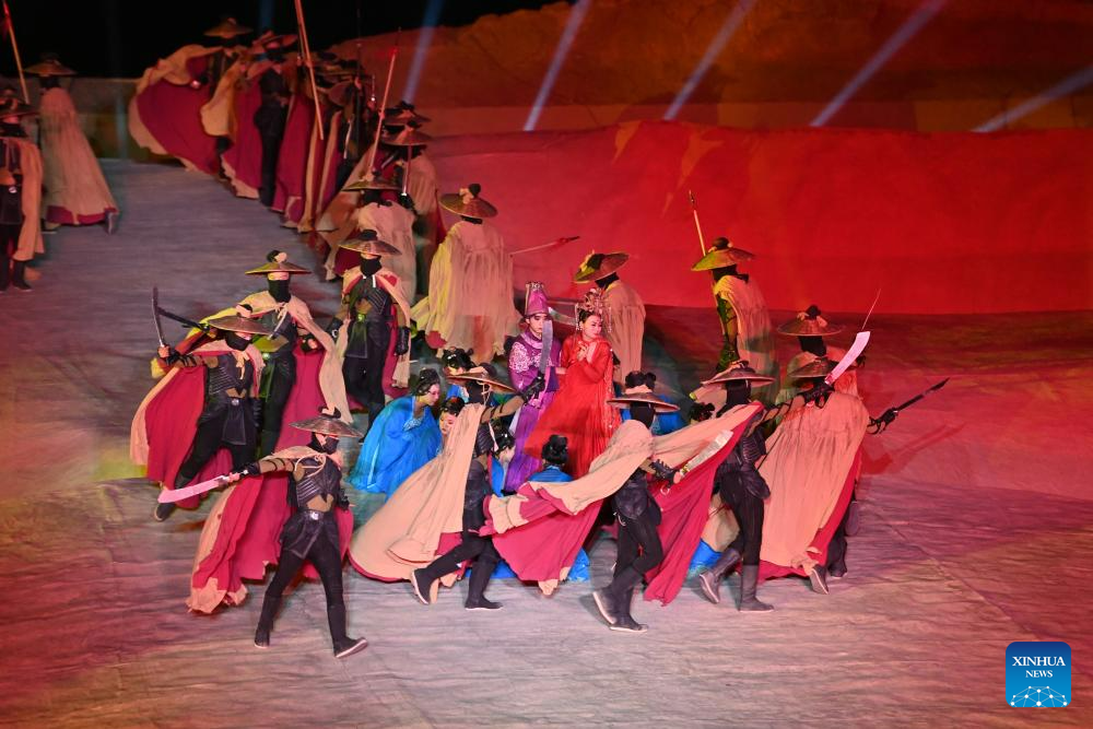 Cultural plays reflecting history and culture of Dunhuang held in Gansu, NW China