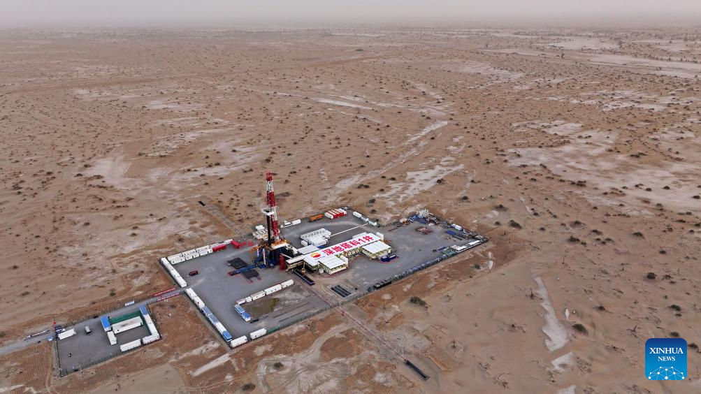 Drilling of borehole over 10,000 meters deep underway in Tarim Basin