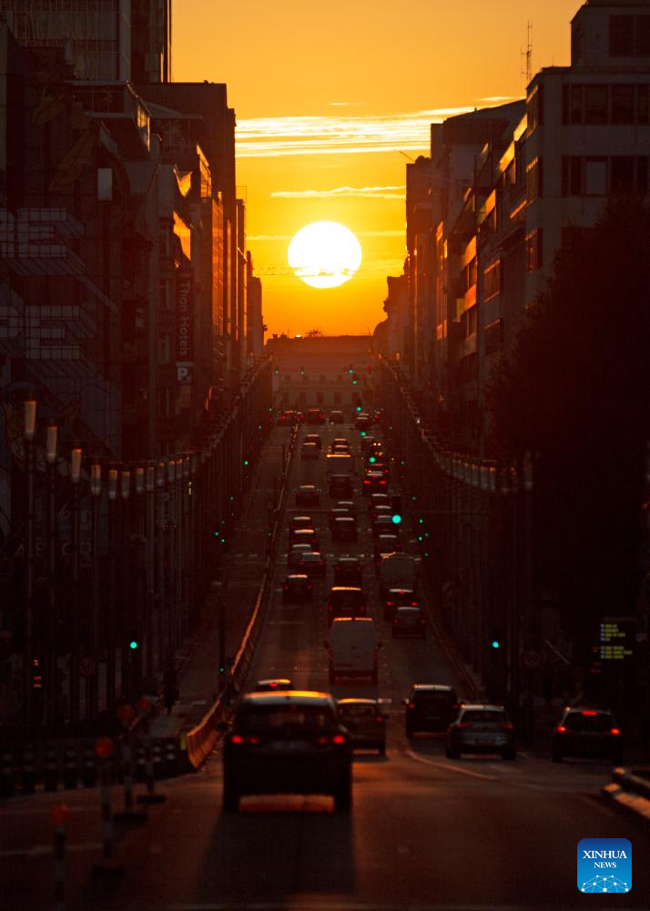 Sunset view in Brussels, Belgium