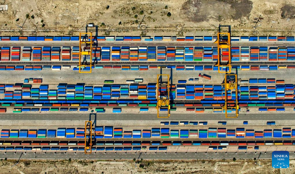 Xinjiang's Horgos Port witnesses increasing number of China-Europe freight trains