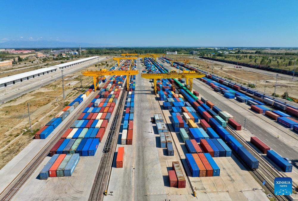 Xinjiang's Horgos Port witnesses increasing number of China-Europe freight trains