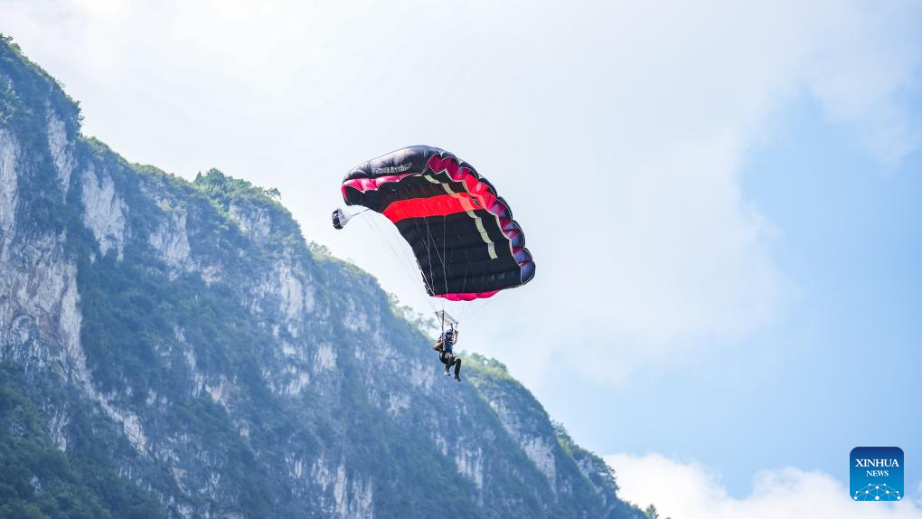 2023 Int'l High Bridge Extreme Sports Invitational Tournament held in Liupanshui, SW China