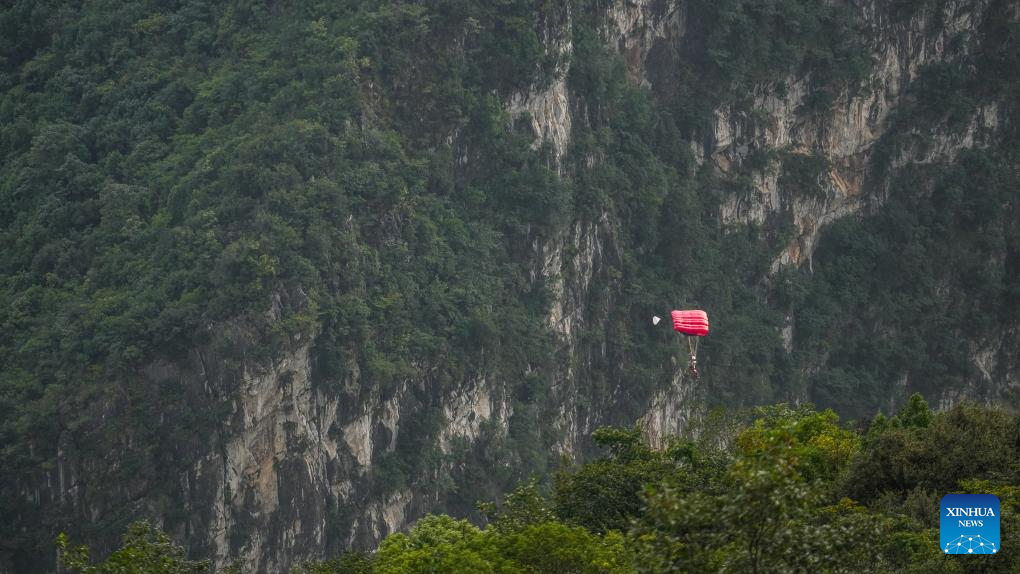 2023 Int'l High Bridge Extreme Sports Invitational Tournament held in Liupanshui, SW China