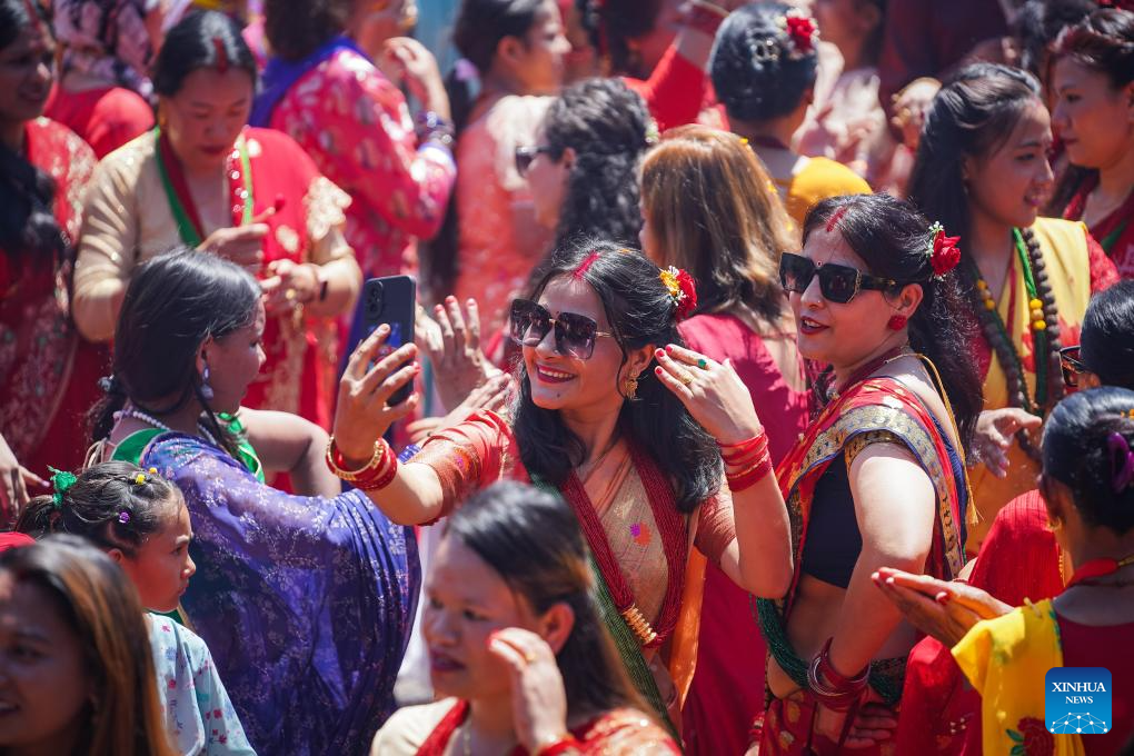 Teej Festival celebrated in Kathmandu, Nepal