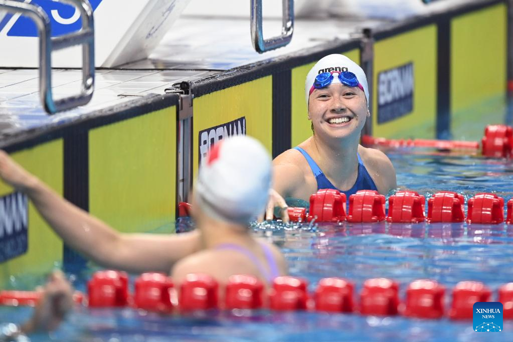 Zhang Yufei preveils in 50m freestyle showdown with Haughey at Asiad