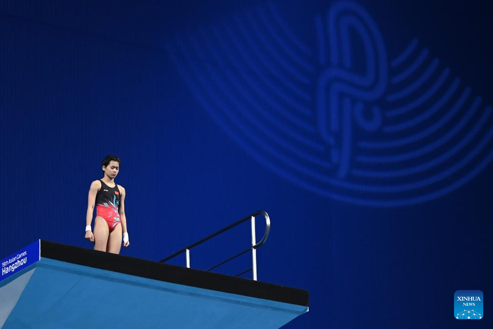 China's star diver Quan wins women's 10m platform at Hangzhou Asiad