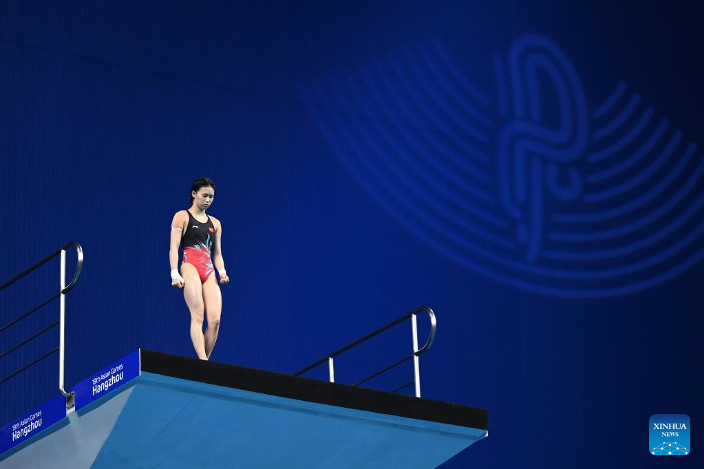 China's star diver Quan wins women's 10m platform at Hangzhou Asiad