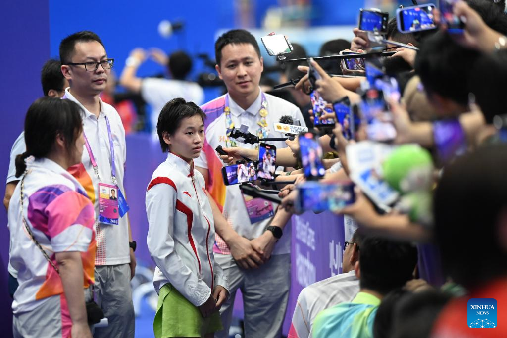 China's star diver Quan wins women's 10m platform at Hangzhou Asiad