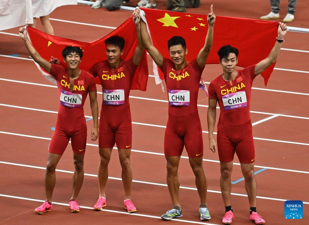 China wins men's 4x100m relay gold at Hangzhou Asiad