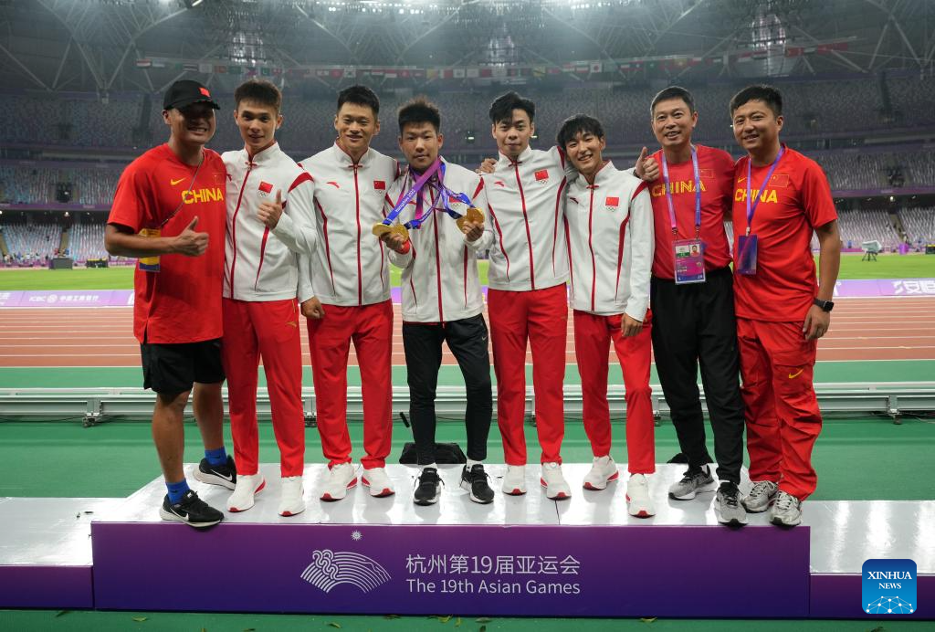 China wins men's 4x100m relay gold at Hangzhou Asiad