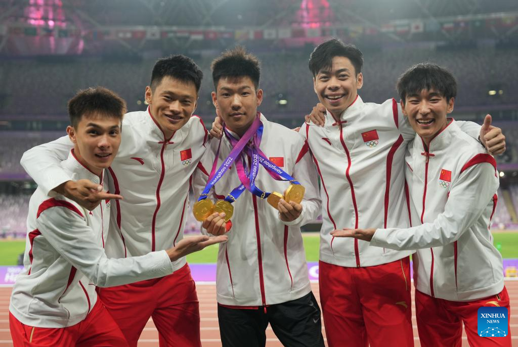 China wins men's 4x100m relay gold at Hangzhou Asiad