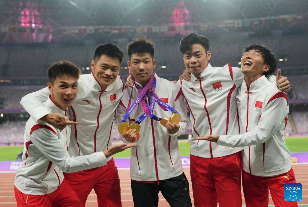 China wins men's 4x100m relay gold at Hangzhou Asiad