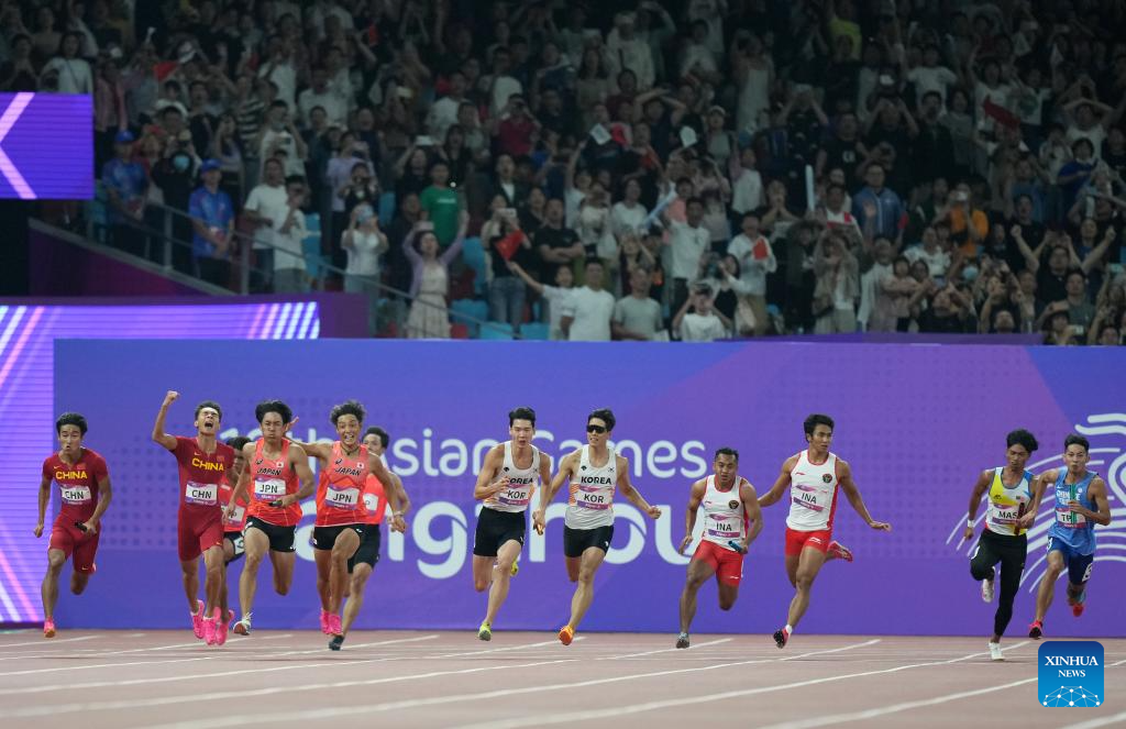 China wins men's 4x100m relay gold at Hangzhou Asiad