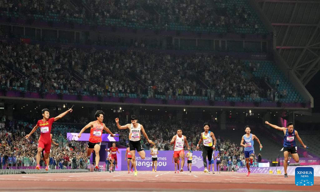 China wins men's 4x100m relay gold at Hangzhou Asiad