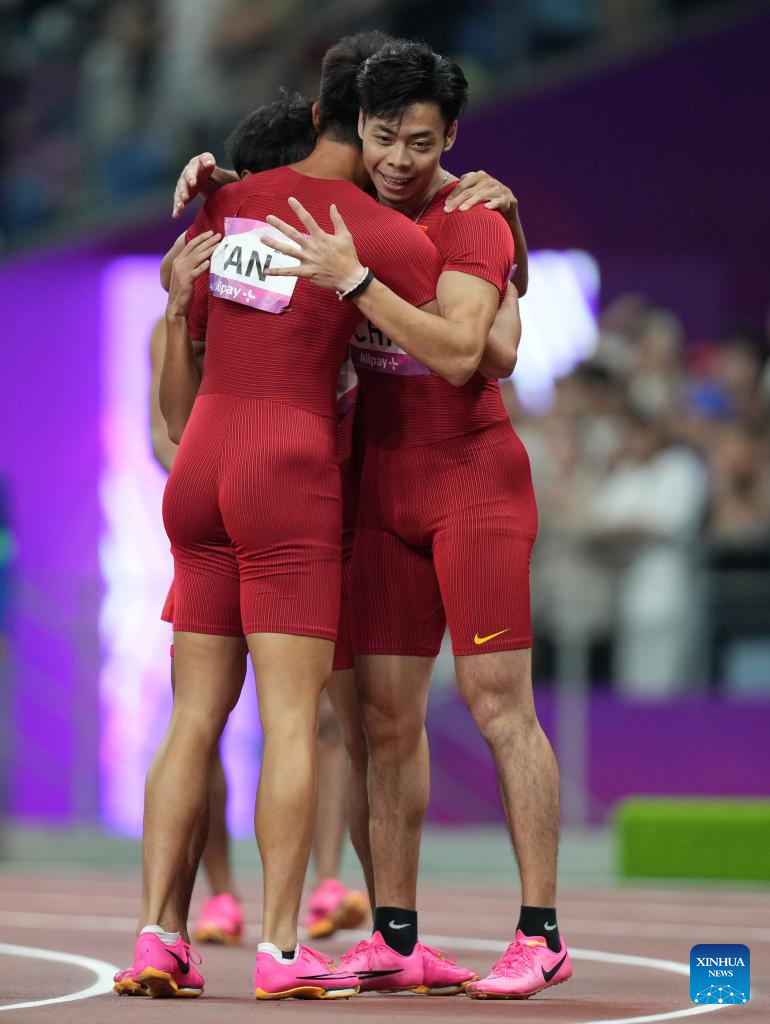 China wins men's 4x100m relay gold at Hangzhou Asiad
