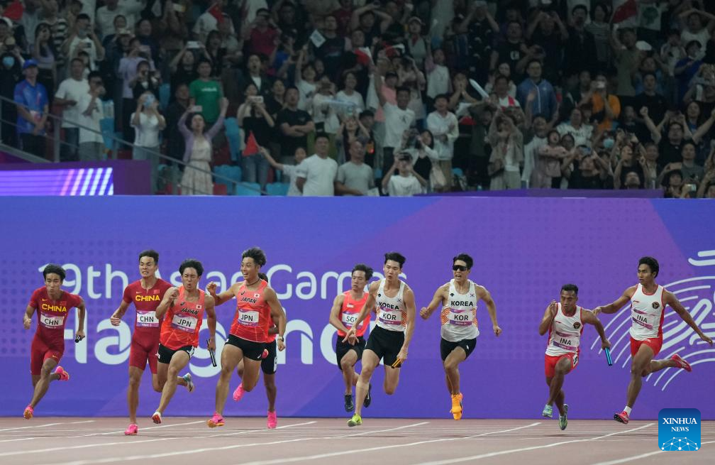 China wins men's 4x100m relay gold at Hangzhou Asiad