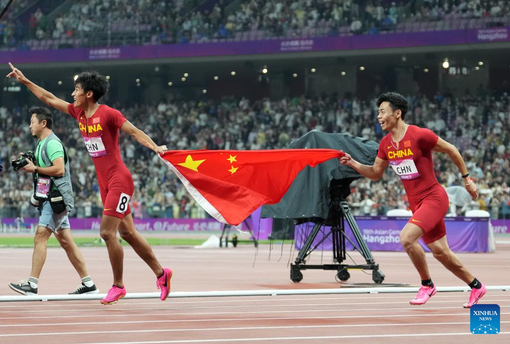 China wins men's 4x100m relay gold at Hangzhou Asiad