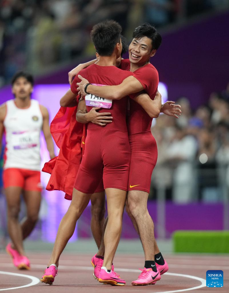 China wins men's 4x100m relay gold at Hangzhou Asiad