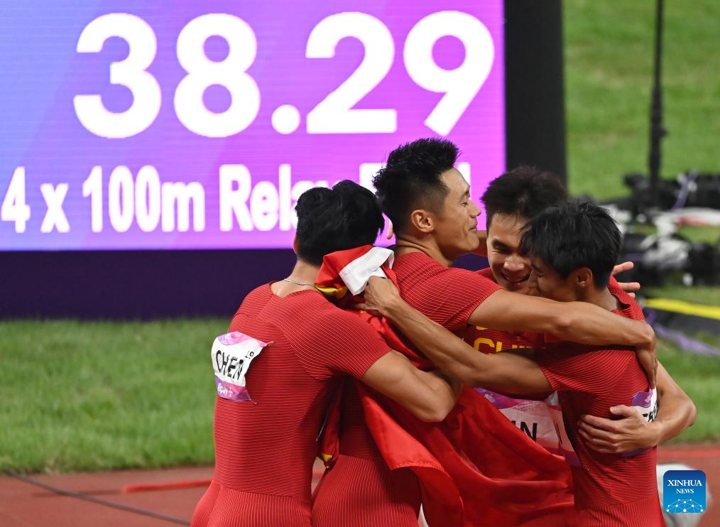China wins men's 4x100m relay gold at Hangzhou Asiad