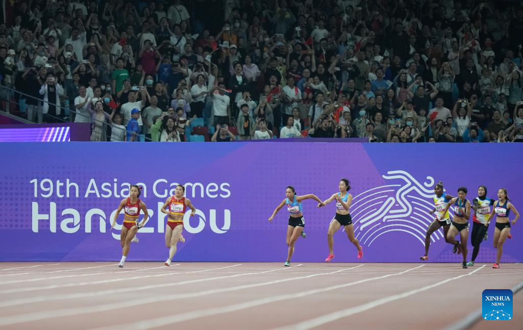 China wins women's 4x100m relay gold at Hangzhou Asiad