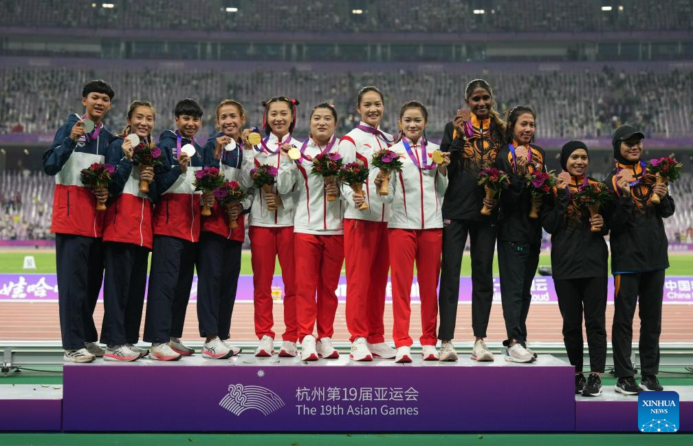 China wins women's 4x100m relay gold at Hangzhou Asiad