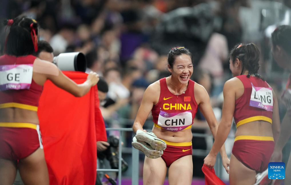 China wins women's 4x100m relay gold at Hangzhou Asiad