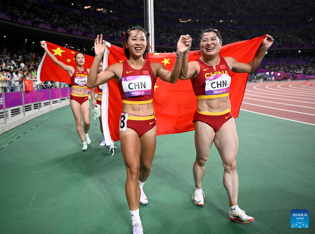 China wins women's 4x100m relay gold at Hangzhou Asiad