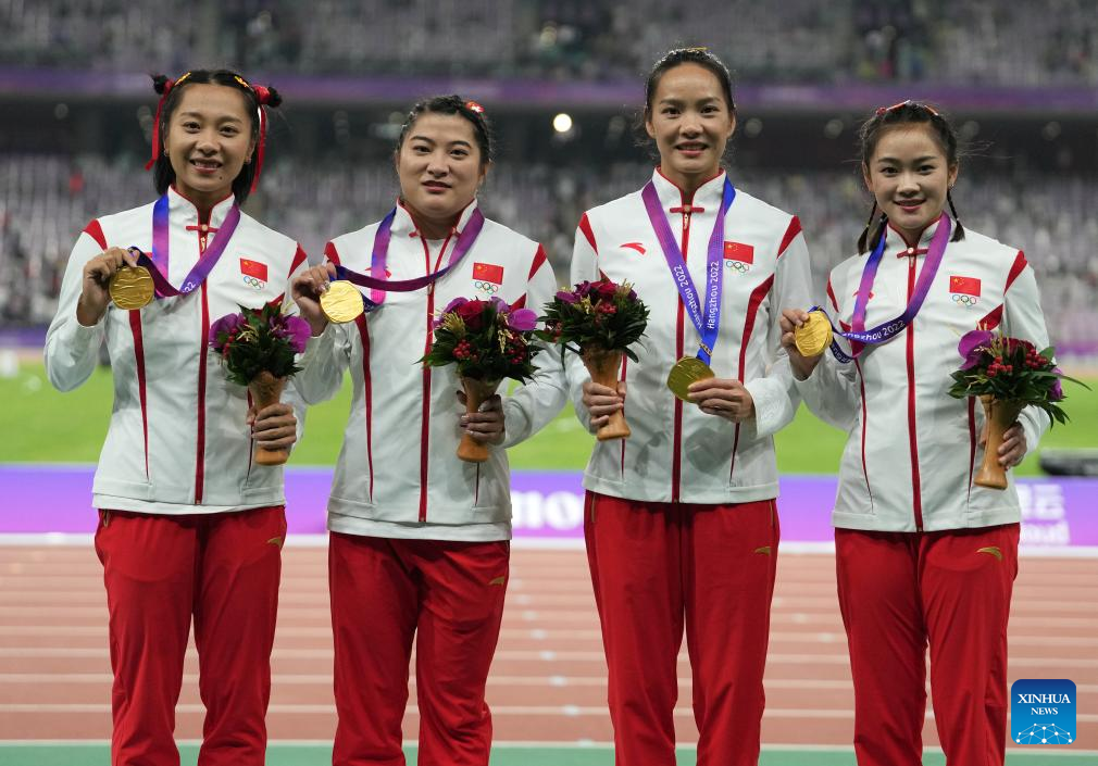 China wins women's 4x100m relay gold at Hangzhou Asiad