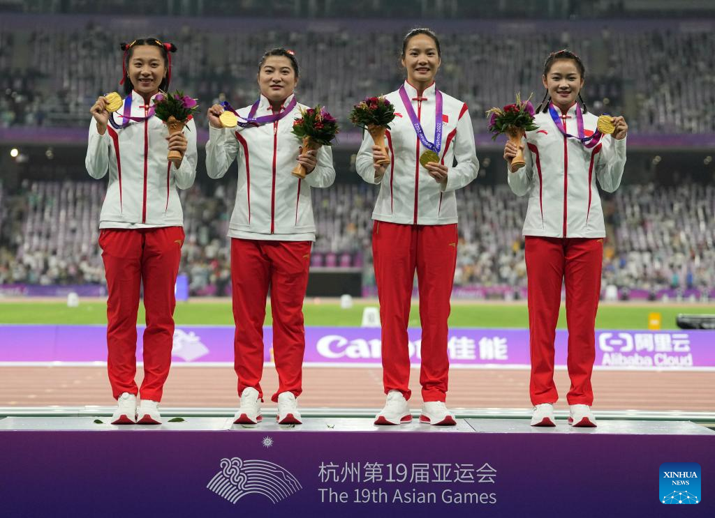 China wins women's 4x100m relay gold at Hangzhou Asiad