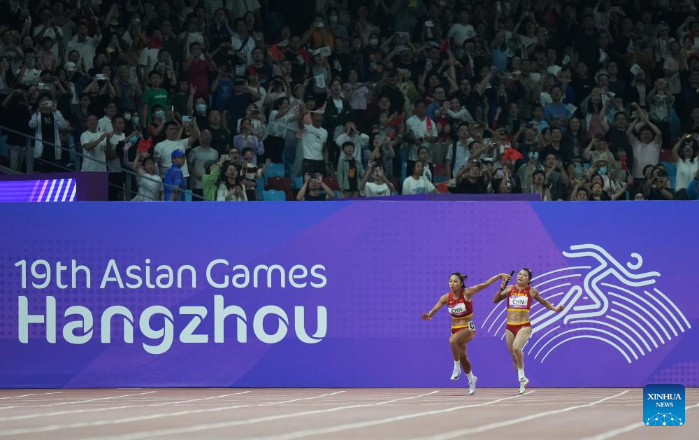 China wins women's 4x100m relay gold at Hangzhou Asiad