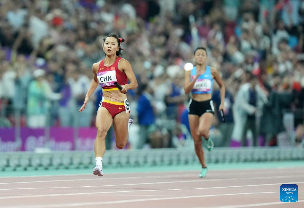 China wins women's 4x100m relay gold at Hangzhou Asiad