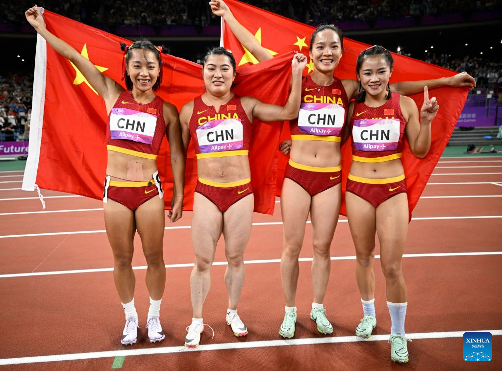 China wins women's 4x100m relay gold at Hangzhou Asiad