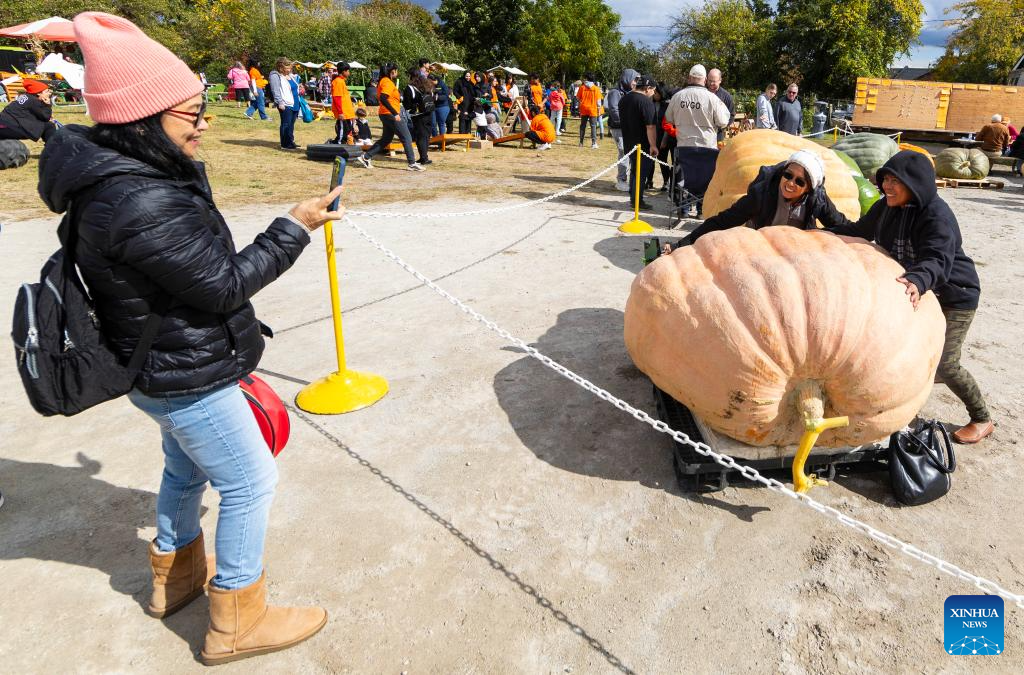 Giant pumpkin contest held in Ontario, Canada
