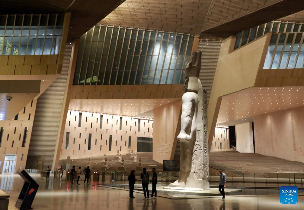 Night view of Grand Egyptian Museum