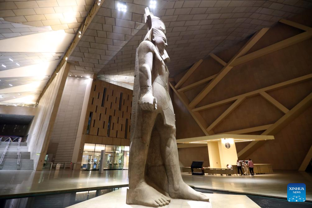 Night view of Grand Egyptian Museum