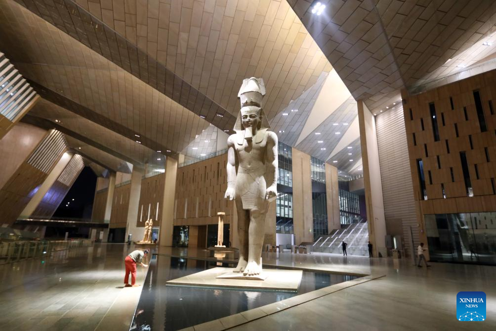 Night view of Grand Egyptian Museum