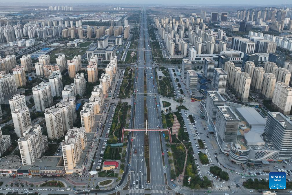 A glimpse of Lanzhou New Area in Gansu, NW China