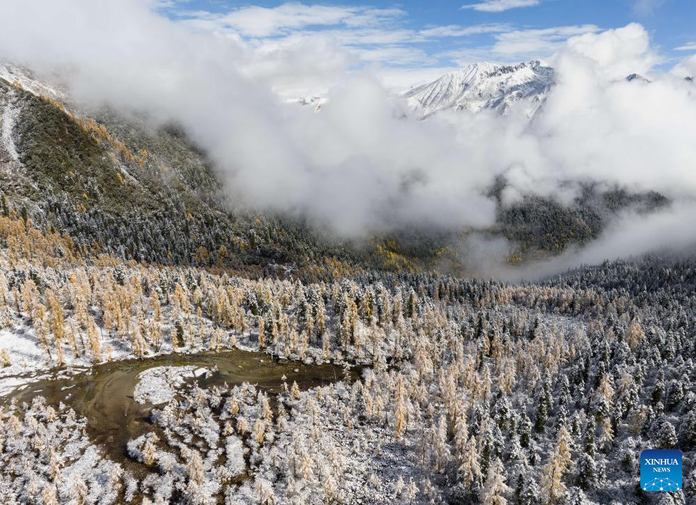 Autumn scenery in Dangling village, SW China's Sichuan