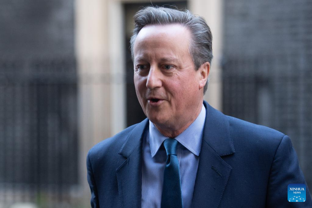 Roundup: Former UK PM David Cameron makes shock comeback as Sunak reshuffles cabinet
