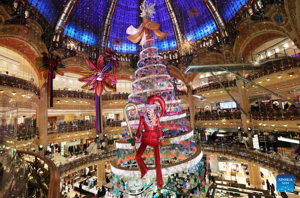 In pics: Christmas trees at Galeries Lafayette department store in Paris