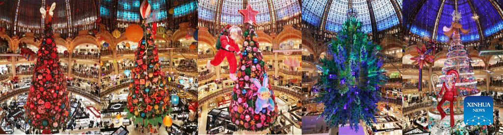 In pics: Christmas trees at Galeries Lafayette department store in Paris